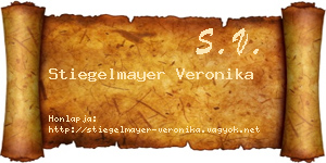 Stiegelmayer Veronika névjegykártya